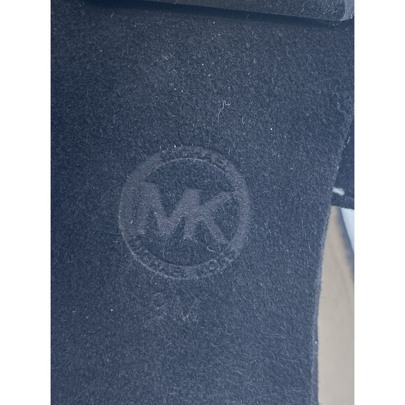 Michael Kors Women's Black Elena Suede Cross Strap Peep Toe Pumps AF12E Size 9M - Picture 10 of 15